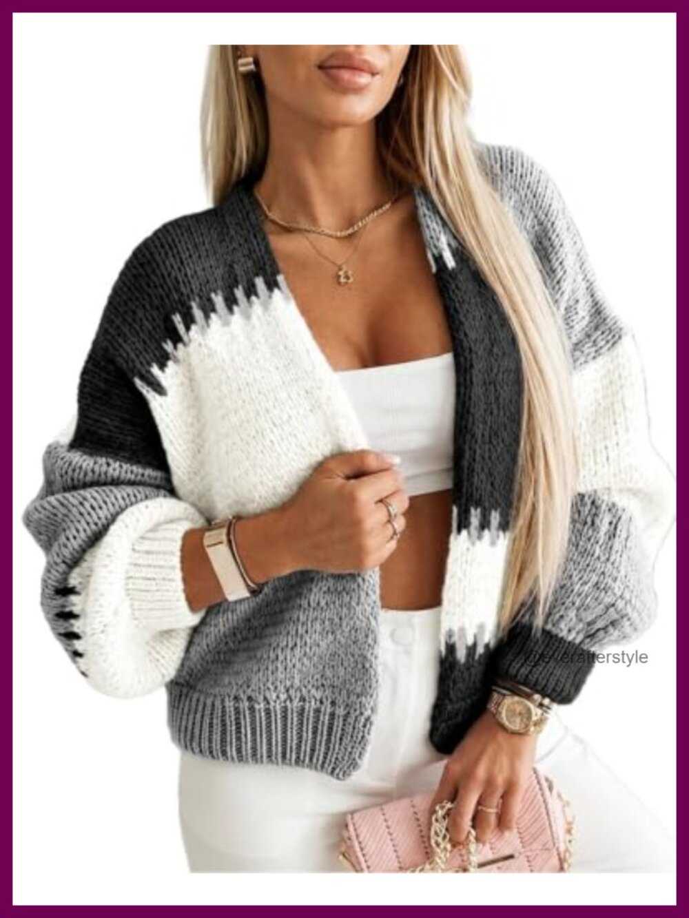 Chunky Knit Open Front Cardigan